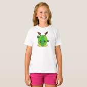 Kerstcactus, Cute Cactus, Antlers, Vakantie T-shirt (Voorkant volledig)