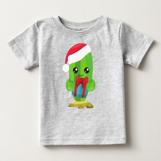 Kerstcactus, Cute Cactus, Santa Hat, Gifts (Voorkant)