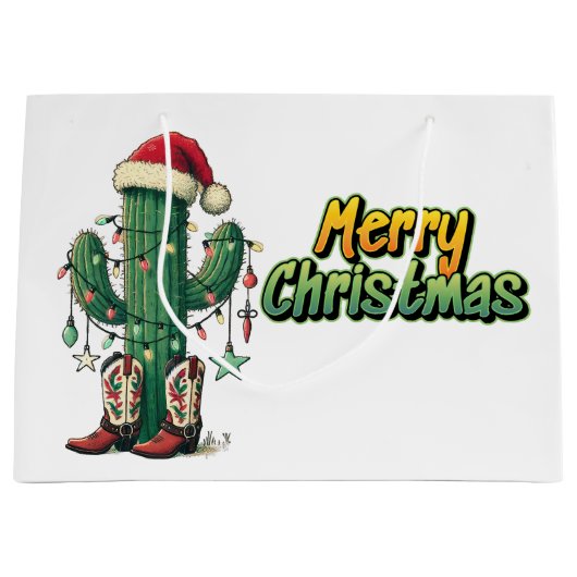 Kerstcactus Groot Cadeauzakje (Voorkant)