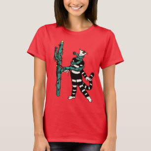 Kerstcactus Hugs Cute Kitty Cat Lover T-shirt