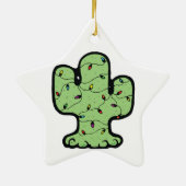 kerstcactus keramisch ornament (Achterkant)