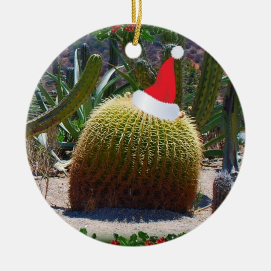 Kerstcactus Keramisch Ornament (Voorkant)