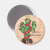 Kerstcactus Magnet Magneet (Voorkant / Achterkant)