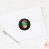 Kerstcactus Succulent Ronde Sticker (Envelop)