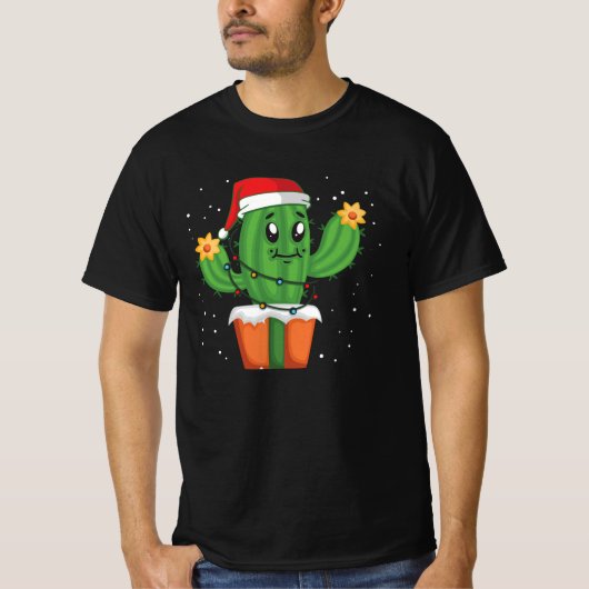 Kerstcactus Succulent T-shirt (Voorkant)