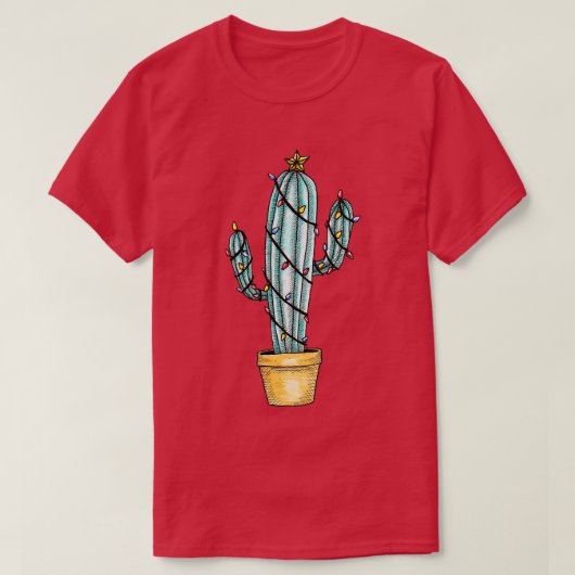 Kerstcactus T-shirt (Design voorkant)