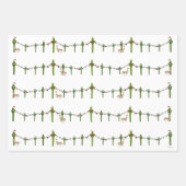 kerstcactus Verpakkende papierbladen Inpakpapier Vel (Voorkant 3)