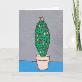 kerstcactus, versierd, gepersonaliseerd kaart