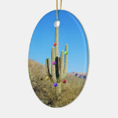 kerstcactus-versiering keramisch ornament (Links)