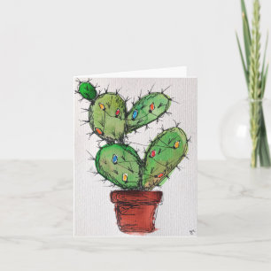 Kerstcactus Wenskaart Kaart
