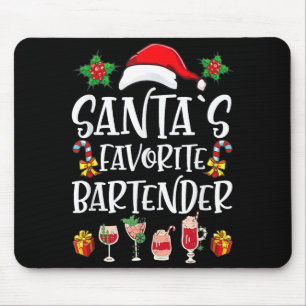 Kerstcadeau Bartender Kerstman's Favoriete Barman Muismat