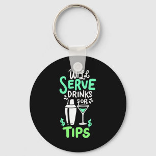Kerstcadeau   Bartender zal drankjes serveren voor Sleutelhanger