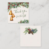 kerstcadeau Bedankt Vierkante Visitekaartje (Voorkant / Achterkant)