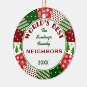 kerstcadeau BESTE NEIGHBORS Keramisch Ornament (Links)