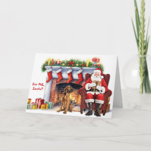 Kerstcadeau Bloedhond Hond Kerstmis Feestdagen Kaart