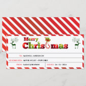 Kerstcadeau bon (Voorkant / Achterkant)