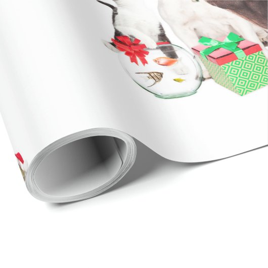 KERSTCADEAU DIEREN IN Santa Wrapping Papier (Rol Hoek)