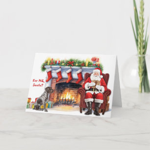 Kerstcadeau Duitse Staande Hond Kerstmis Feestdagen Kaart