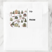 Kerstcadeau-etiketjes Rechthoekige Sticker (Tas)