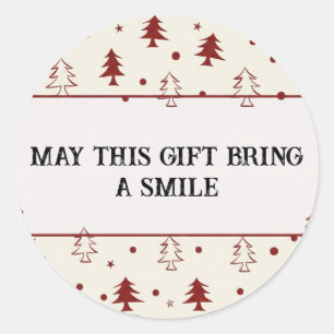 Kerstcadeau-etiketsticker & Zoete Cadeau-etiket Ronde Sticker