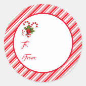 Kerstcadeau-etiketstickers Ronde Sticker (Voorkant)