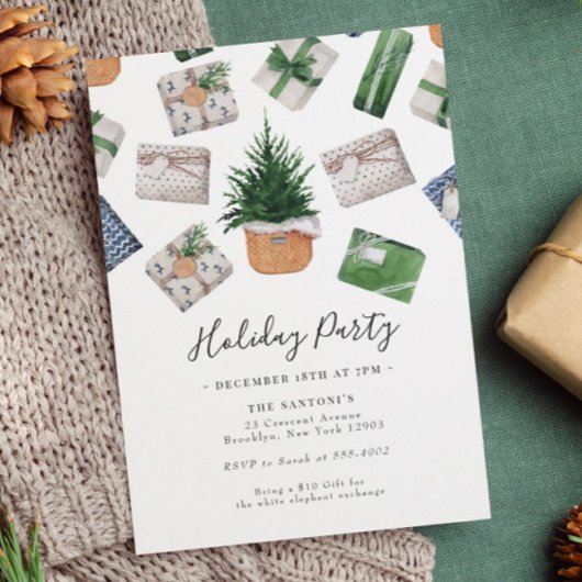 Kerstcadeau Exchange-feestdag Kaart