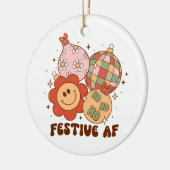 Kerstcadeau Feestelijke AF Keramisch Ornament (Links)