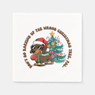 Kerstcadeau ga niet blaffen servet
