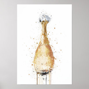 Kerstcadeau Geur Fles 'Goud' Poster
