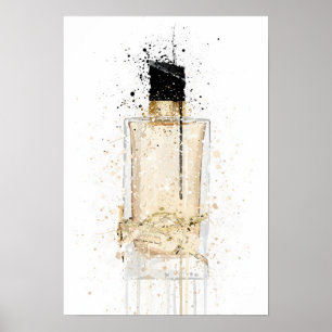 Kerstcadeau Geur Fles 'Platinum Gold' Poster