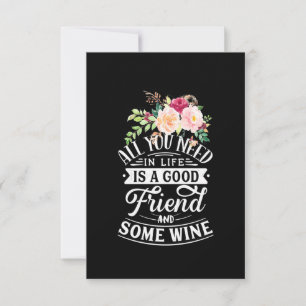 Kerstcadeau   Goede Vriend En Wat Wijn RSVP Kaartje