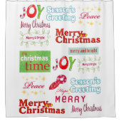 kerstcadeau gordijnvreugde douchegordijn (Voorkant)