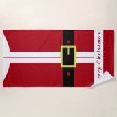 Kerstcadeau Grappige Santa Beach handdoek (Voorkant)