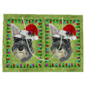 kerstcadeau groot - Schnauzer Cadeauzakje (Achterkant)