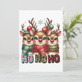 Kerstcadeau Ho Ho Ho Feestdagenkaart (Staand voorkant)