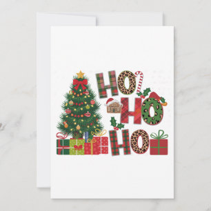 Kerstcadeau Ho Ho Ho Feestdagenkaart