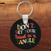 kerstcadeau in een driehoek sleutelhanger (Voorkant)