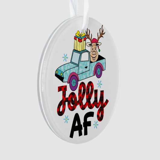 kerstcadeau Jolly Af Ornament (voorkant)