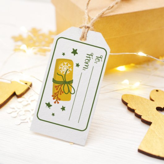 Kerstcadeau - kabouter cadeau label cadeaulabel