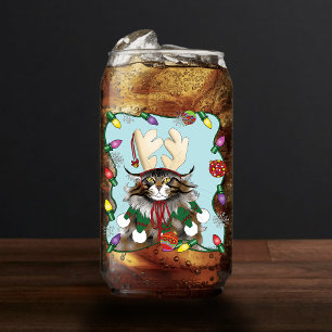 Kerstcadeau Kat Groen Grappig Blikvorm Glas