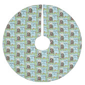 Kerstcadeau Kat Groen Grappig Kerstboom Rok (Voorkant)