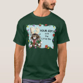 Kerstcadeau Kat Groen Grappig T-shirt (Voorkant)
