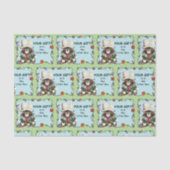 Kerstcadeau Kat Groen Grappig Tissuepapier (Voorkant)