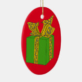 kerstcadeau keramisch ornament (Rechts)