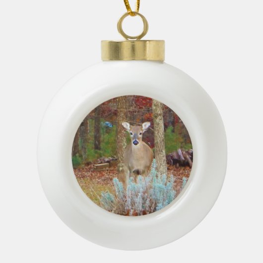 kerstcadeau keramische bal ornament (Voorkant)