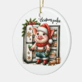 Kerstcadeau Kerstjunkie Keramisch Ornament (Links)