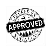 Kerstcadeau Kerstman Twee keer controleren Rubberstempel (Afrduk)