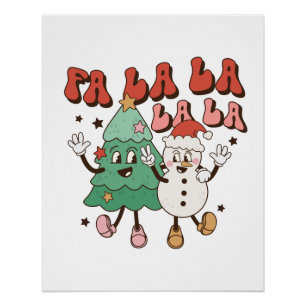 Kerstcadeau La La La La La La La Perfect Poster