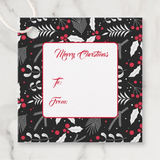 kerstcadeau-Label Bedankjes Labels (Voorkant)