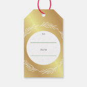 kerstcadeau Label Gold Wreated, speciaal gepersona Cadeaulabel (Achterkant)